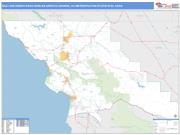San Luis Obispo-Paso Robles-Arroyo Grande Metro Area Wall Map Basic Style 2022